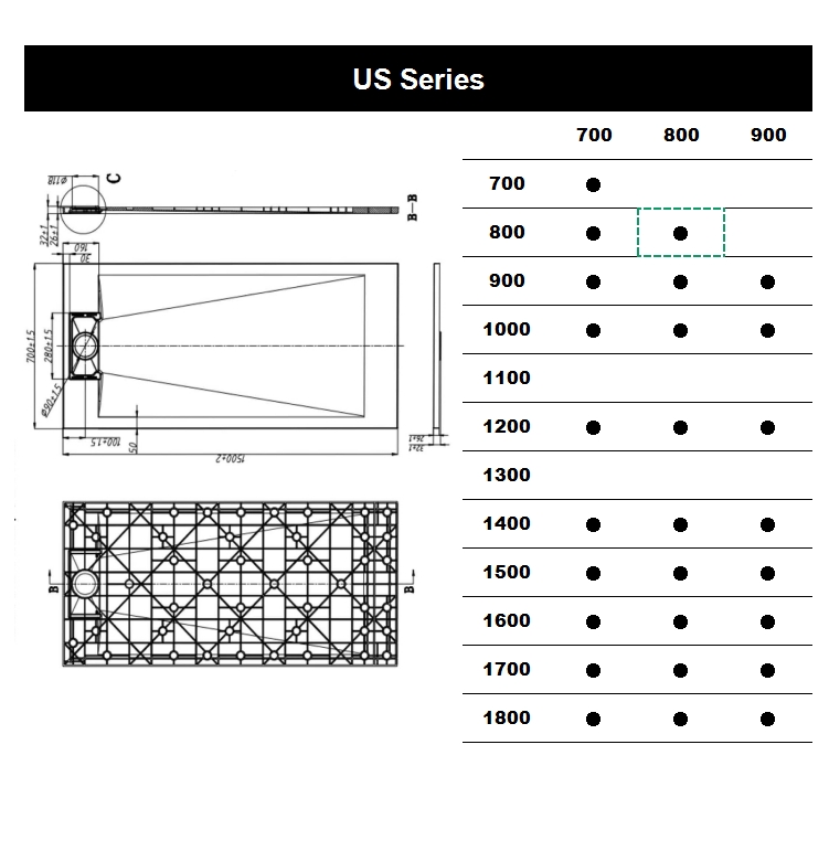 US Series Size List